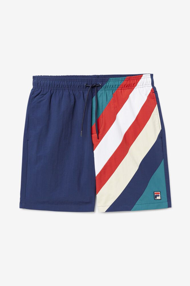 Fila Teller Swim Shorts Navy - Mens - 35196QMFC